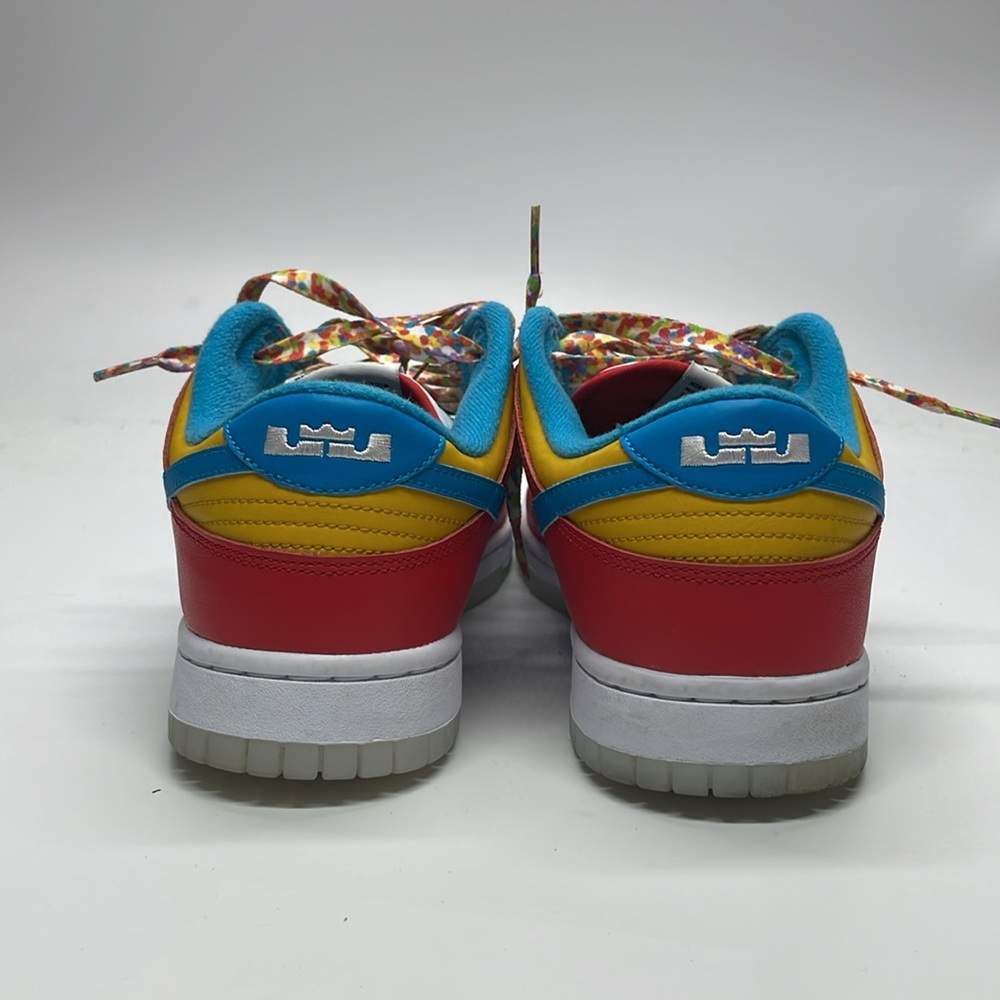 Nike Dunk low Lebron Fruity Pebbles multi colored DH8009-600 USED Size 8.5 - Picture 4 of 9